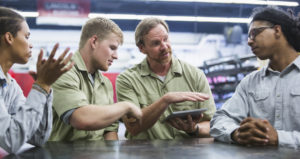 two service men discussing